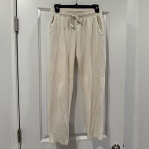 A New Day Cream Drawstring Joggers/Pants
